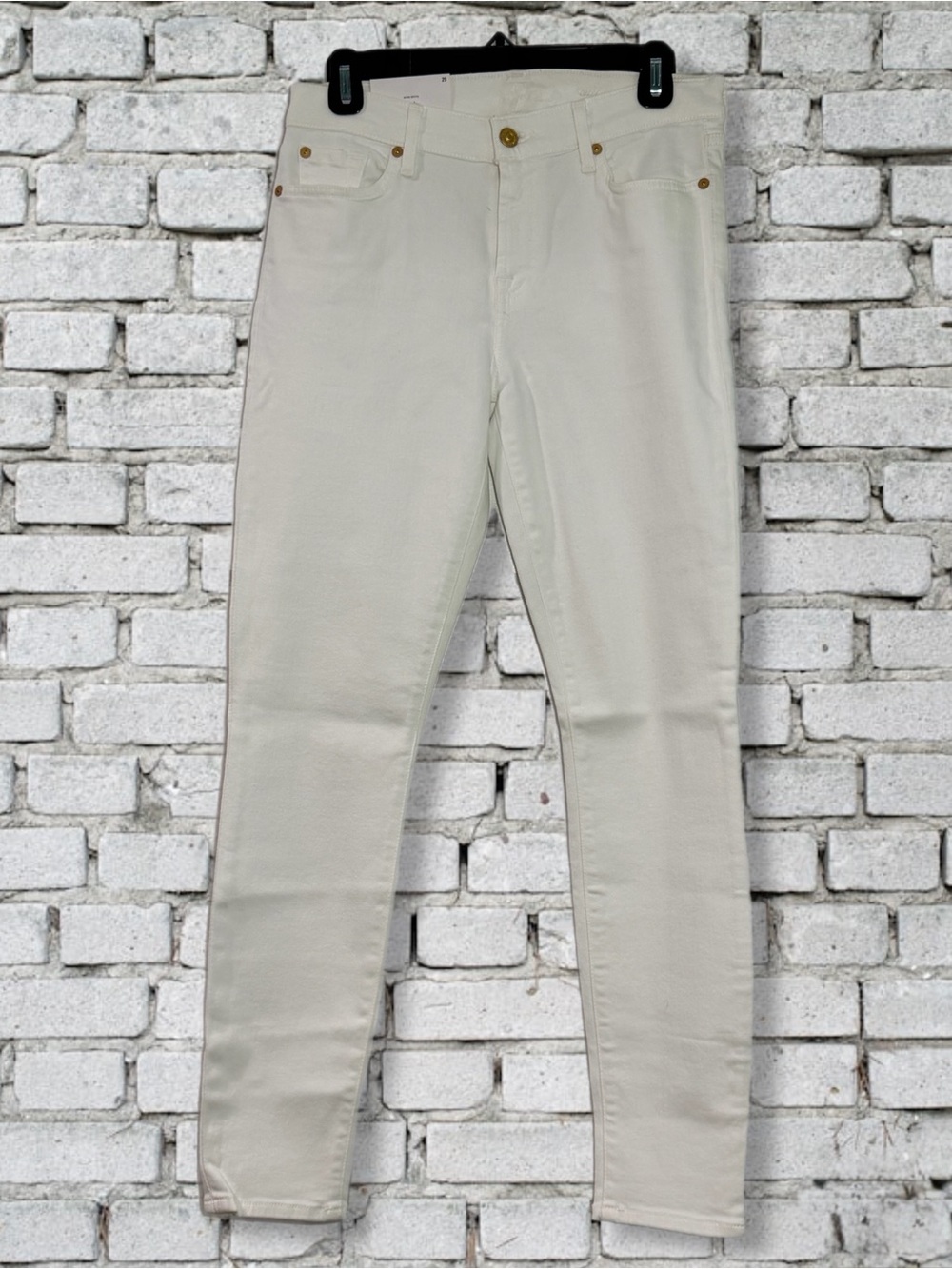 Women’s 7 for all Mankind White Gwenevere Ankle Skinny Jeans Size 29